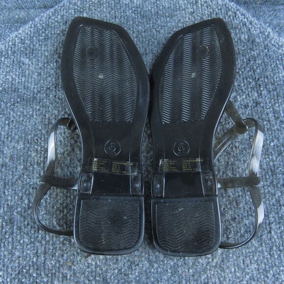 Time And Tru Women Thong Sandal Shoes Size 6 Medium‎ Clear Synthetic - Picture 7 of 9